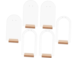 Expositor Pendientes Estable 6 Piezas Fabricado Madera Acrílico Ideal Joyerías Exposiciones Perfecto Colgantes