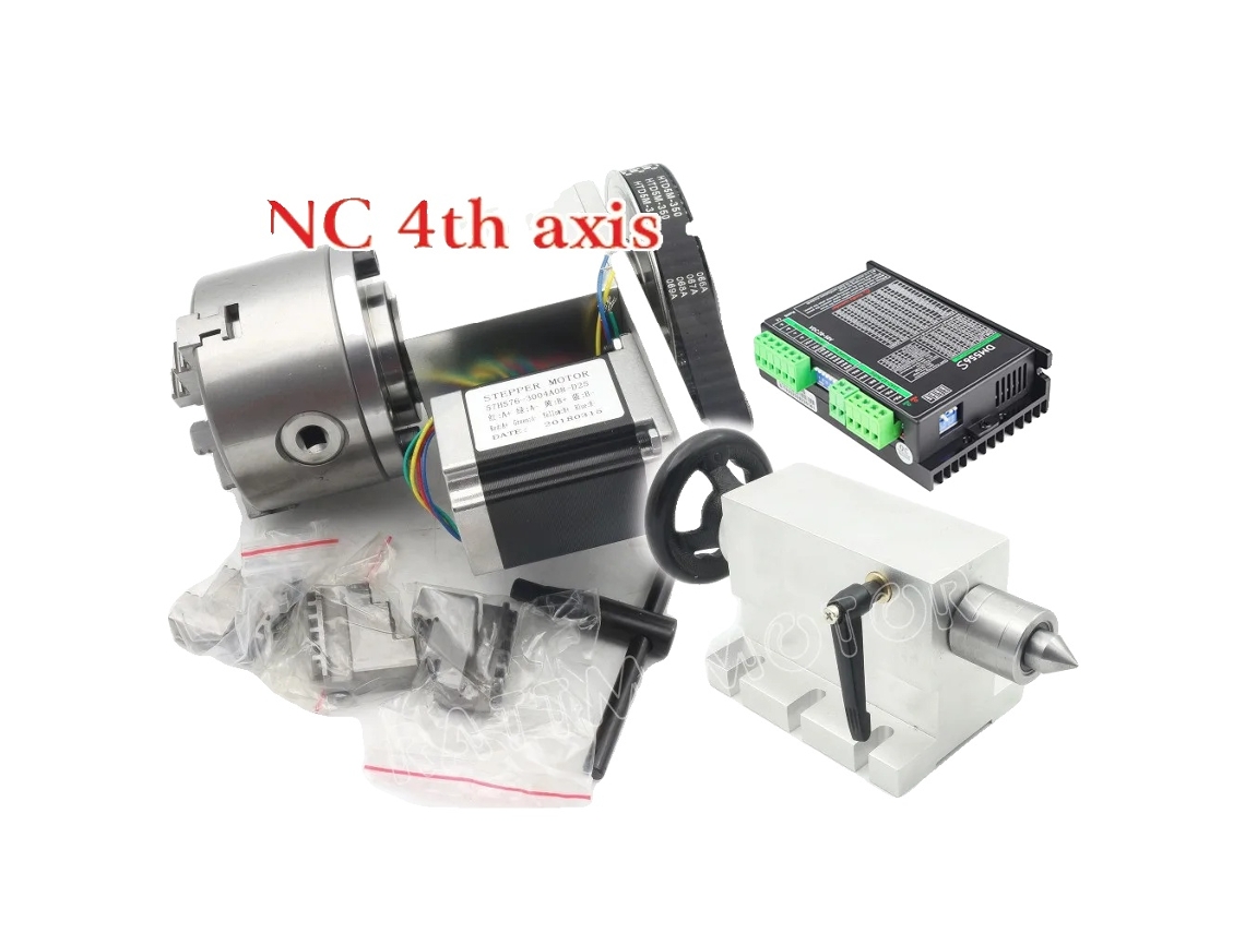 CNC de cuarto eje, motor paso a paso Nema23, controlador K11 de 80 mm OEM