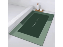(verde) Alfombrilla De Baño Súper Absorbente Y Antideslizante, Funda De Asiento De Inodoro De Tierra De Diatomeas, Alfombrilla De Secado Rápido
