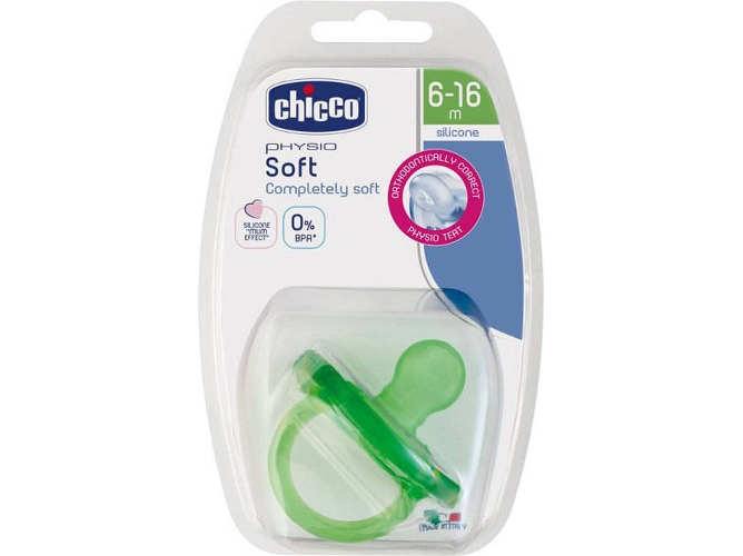 Chupete Silicone CHICCO Physio Soft Neutro ( 6 - 12 Meses )