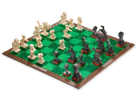 Jogo de Xadrez Minecraft Overworld Heroes Vs Hostiles Mobs, 48 cm
