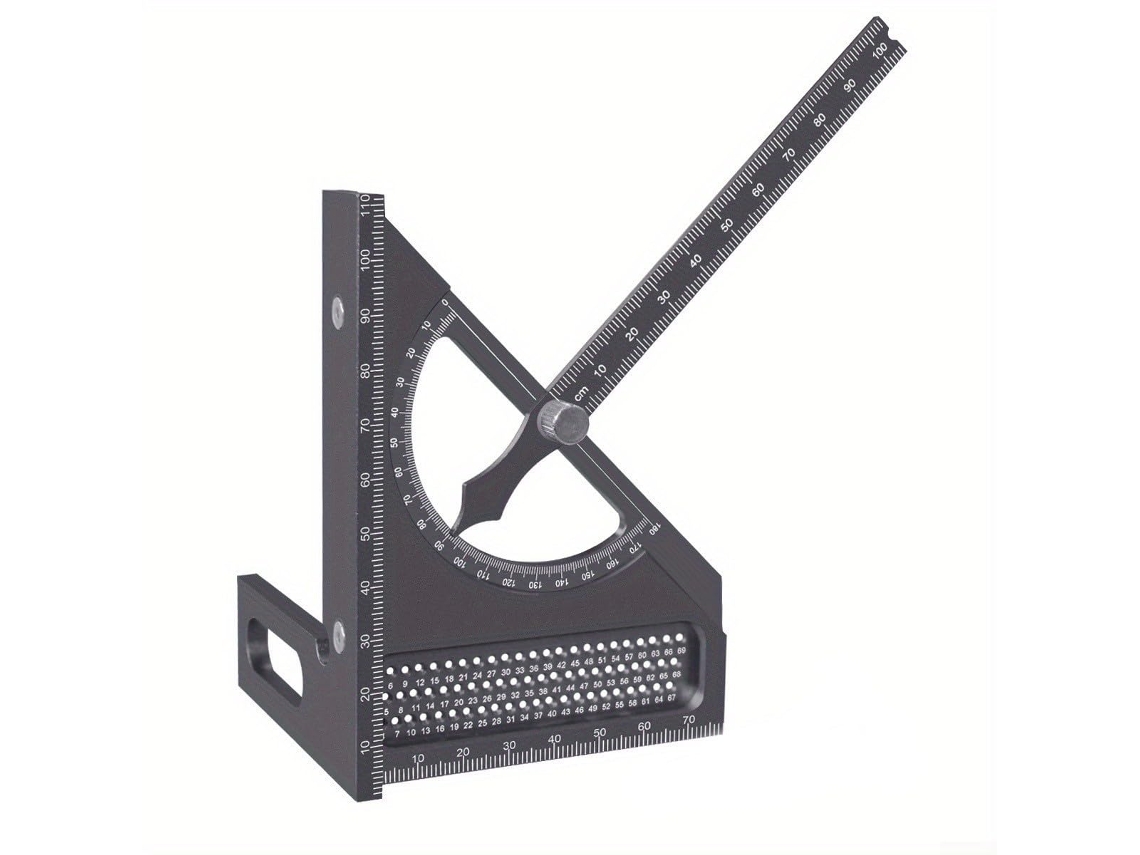 Regla De Medición Multiángulo Ajustable 3d Triangular De Aleación De Aluminio