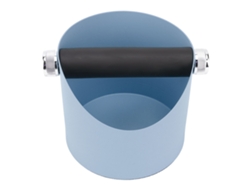 Cubo azul antideslizante para recoger posos de café domésticos para reciclar