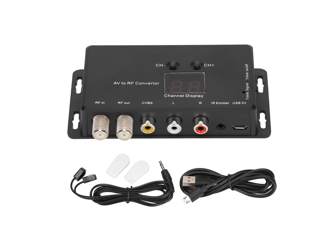 Modulador De Enlace De Tv Ajustable Compatible Con Convertidor Av A Rf Pal Ntsc Para Decodificadores Y Fuentes Av.