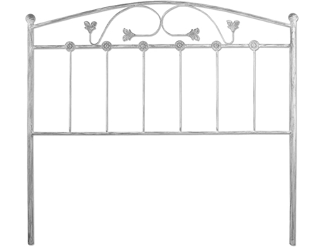 Cabecero de Forja FACTORY MUEBLES Manchego, Blanco Plata Cama de 135 cm (140 cm x 125)