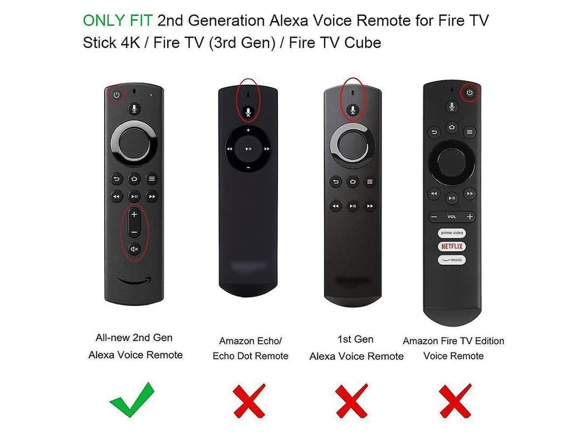 2026-cubre Control Remoto Silicona Resistente A Caídas Compatible Con Amazon Fire Tv Stick 4k 2ª Generación