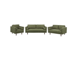 BELIANI Conjunto de Salón Retro Nurmo en Poliéster Verde 177X74X78