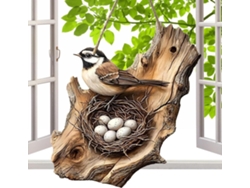 Adornos De Pájaros Para Árboles Pequeños, Colgantes De Petirrojos: Lindos Adornos Planos De Acrílico, Pájaros