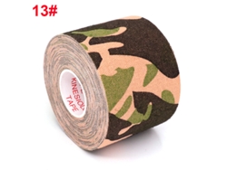 Parche adhesivo elástico para el alivio del dolor y la tensión musculoesqueléticos en la rodilla. Mdug (Camuflaje verde, 2,5 cm x 5 cm)