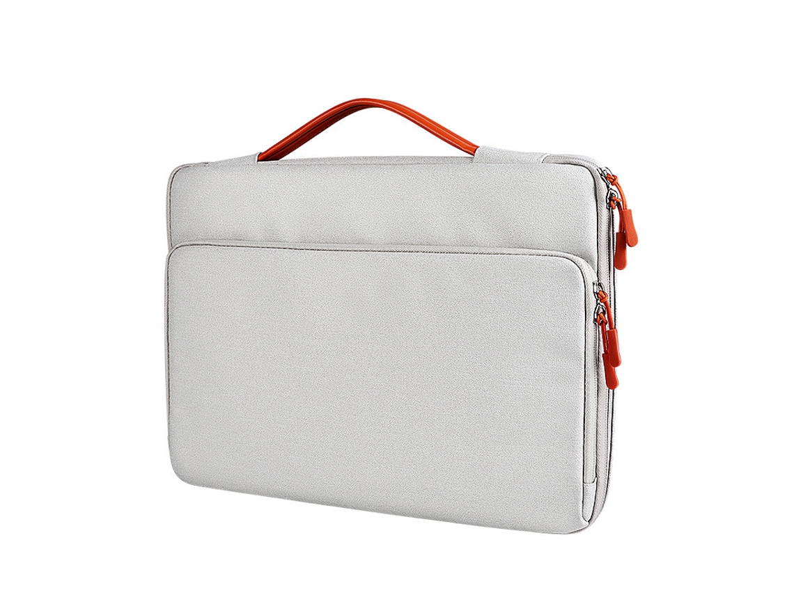 Bolsa para portátil con airbag, resistente a golpes, elegante, gris, 16 pulgadas Yunzii