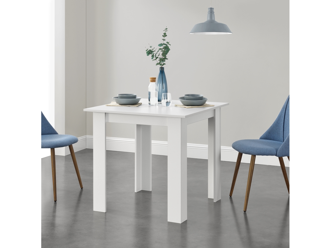 Mesa de Comedor [EN.CASA]  (Blanco - Tablero Recubierto De Melamina - 80 x 80 x 76 cm)