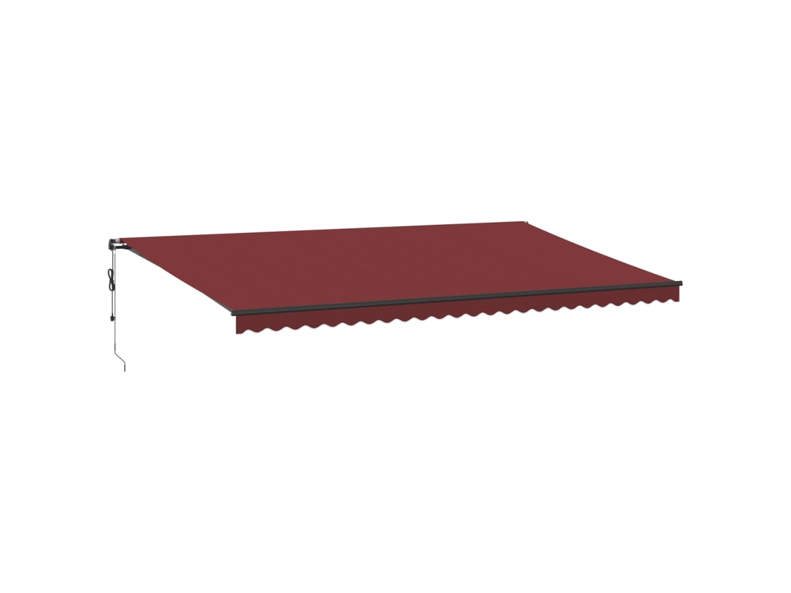 Maison Exclusive - Toldo Retráctil Automático Con Luces Led Burdeos 600x350 Cm