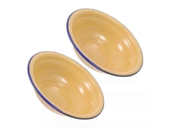Cuencos Para Servir Sopa, 2 Piezas, Esmalte Grueso Para Cocina Y Comedor.