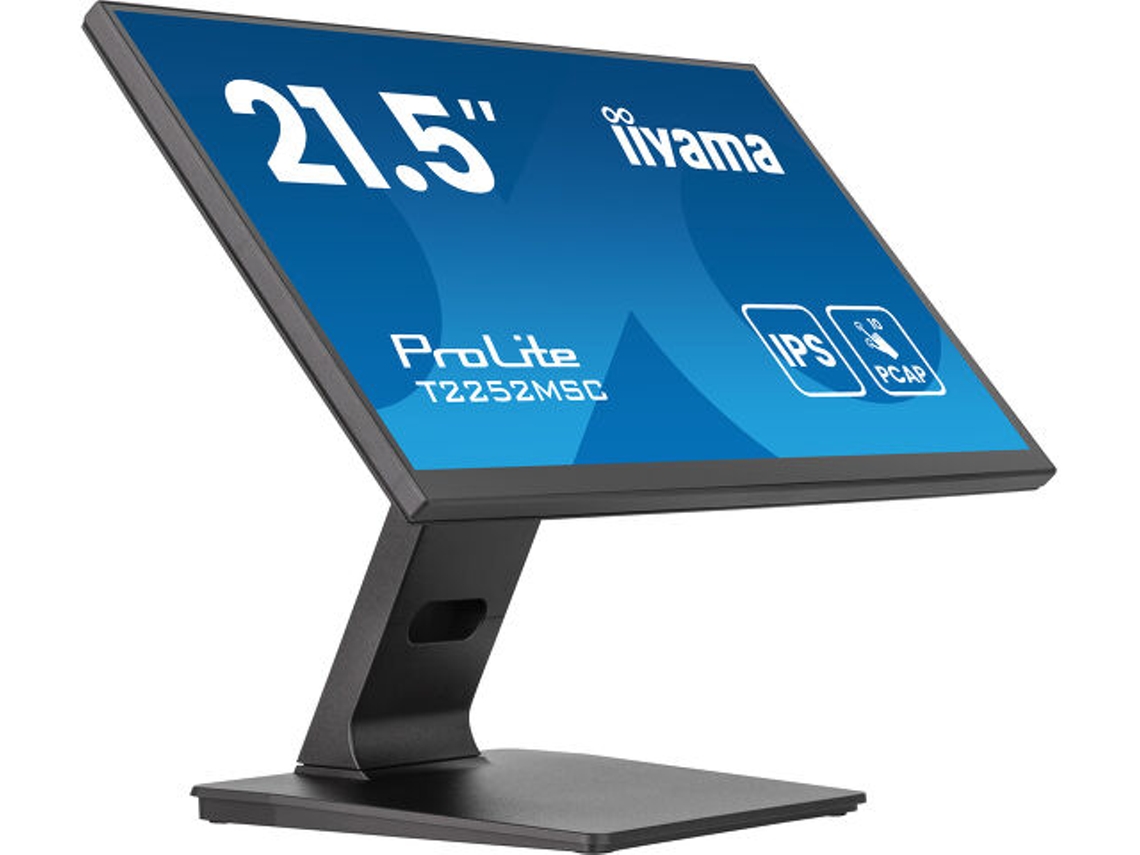 Monitor multitáctil LCD de 22 W y 21,5 pulgadas, 10 puntos, con diseño de cristal de borde a borde y tecnología de panel IPS (54,5 cm)