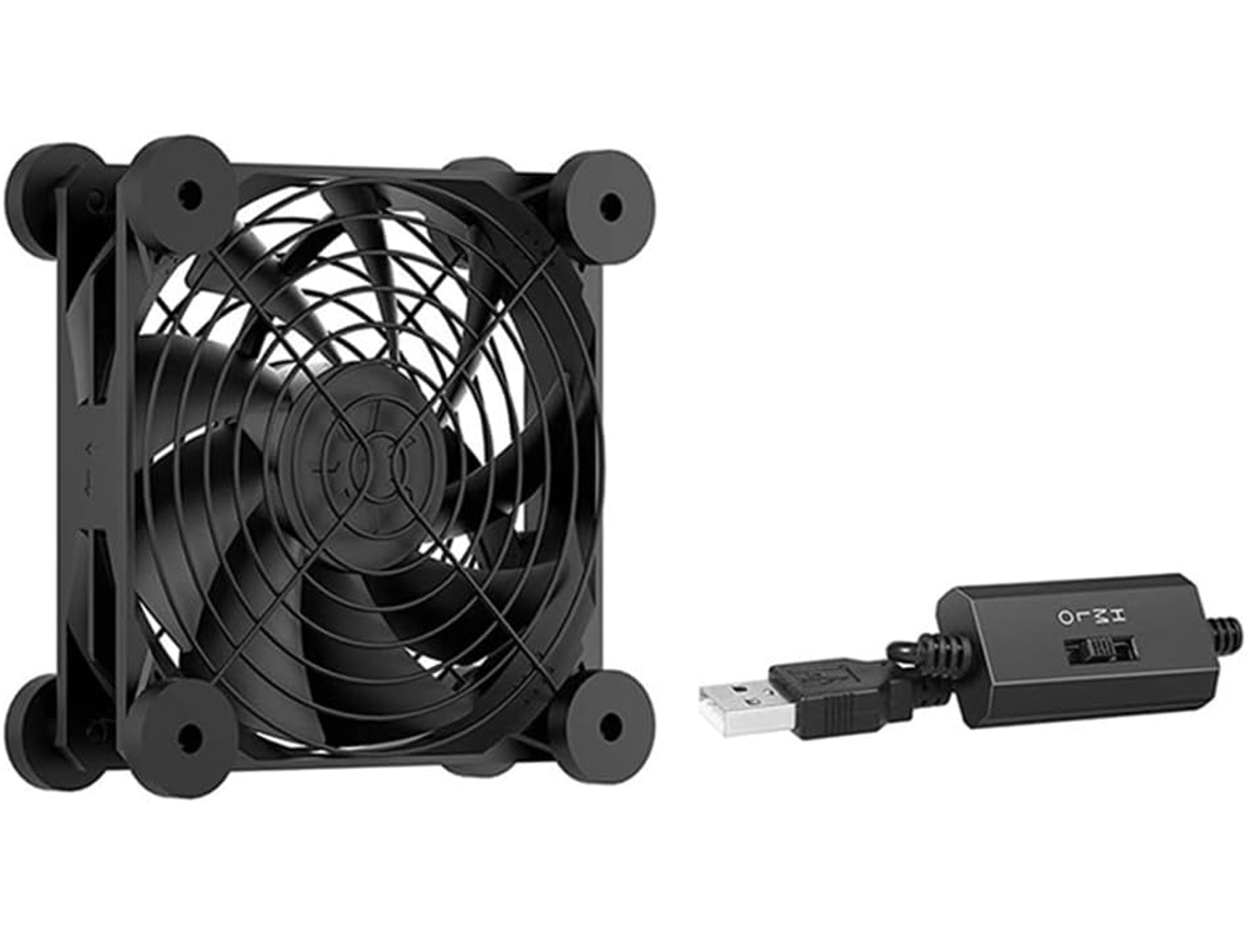 Ventilador USB silencioso de 5 V para carcasa de ordenador con tornillo de refrigeración, protección de red para router B SFUSHOS