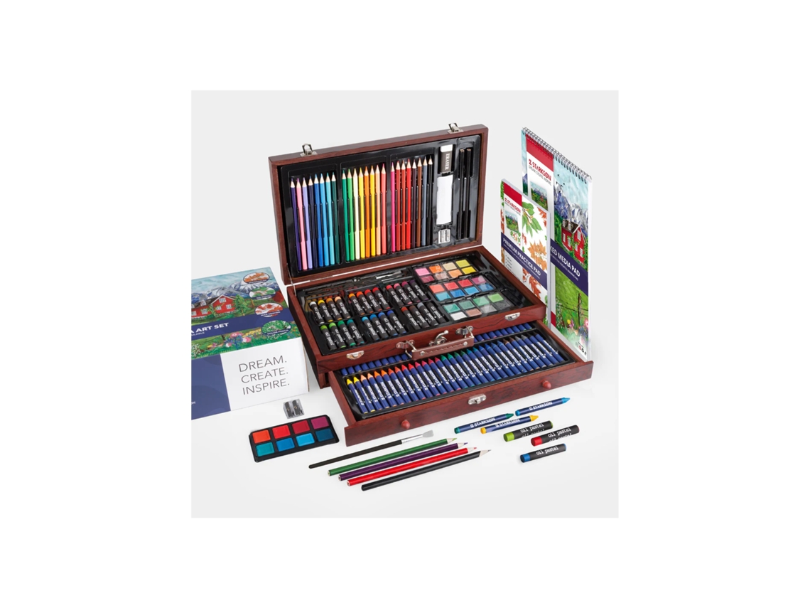 Juego completo de dibujo en madera de 141 piezas de Starkson