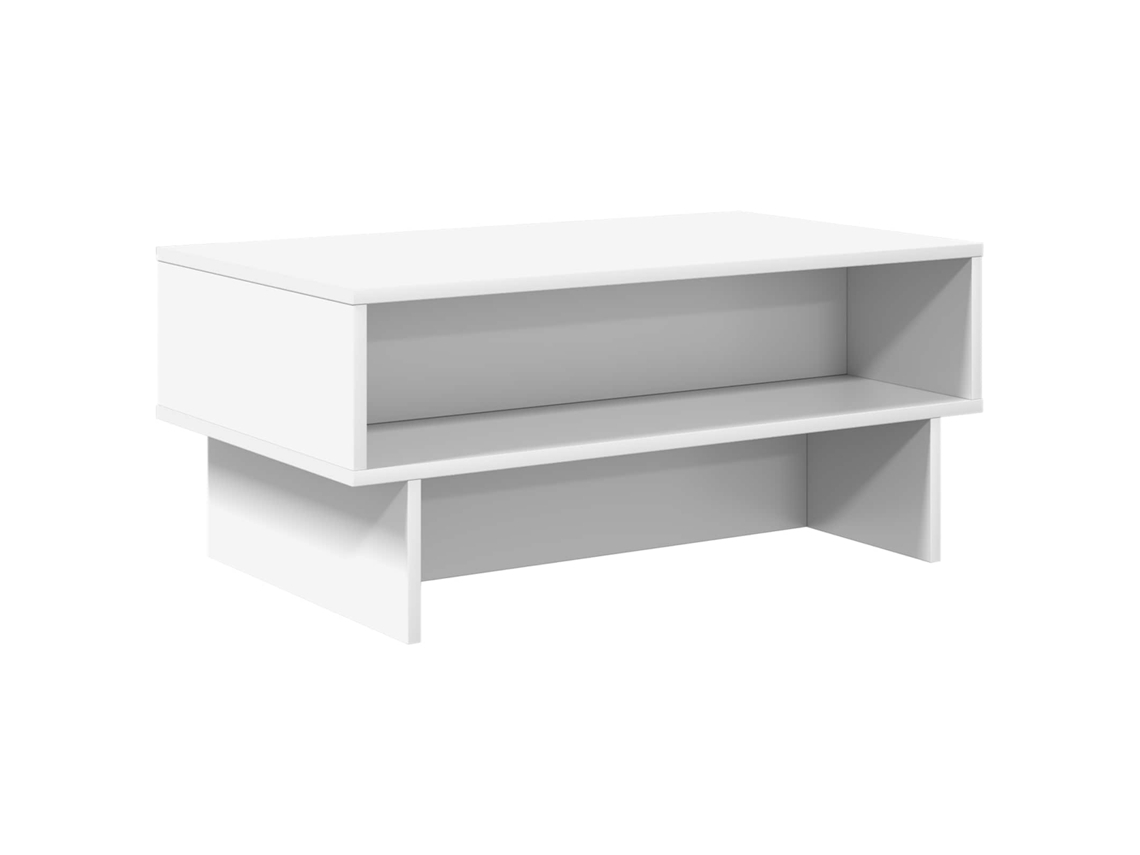 Mesa de centro/auxiliar blanca de 80 x 46 x 35 cm, madera tratada HARLANV1