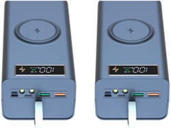 2 Piezas De Caja De Almacenamiento De Baterías 21x18650 Con Luz Led Pd Qc3 0 Carga
