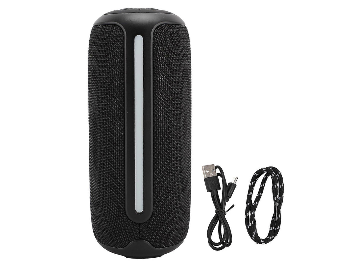 Altavoz Bluetooth inalámbrico con luz RGB, micrófono incorporado, altavoz estéreo portátil para exteriores resistente al agua IPX4 Chennnls
