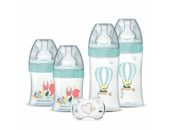 4 Biberones Para Recién Nacidos Con Tetinas Planas Anticólicos (2 De 150 Ml Y 2 De 270 Ml), Además De Un Chupete Para Recién Nac