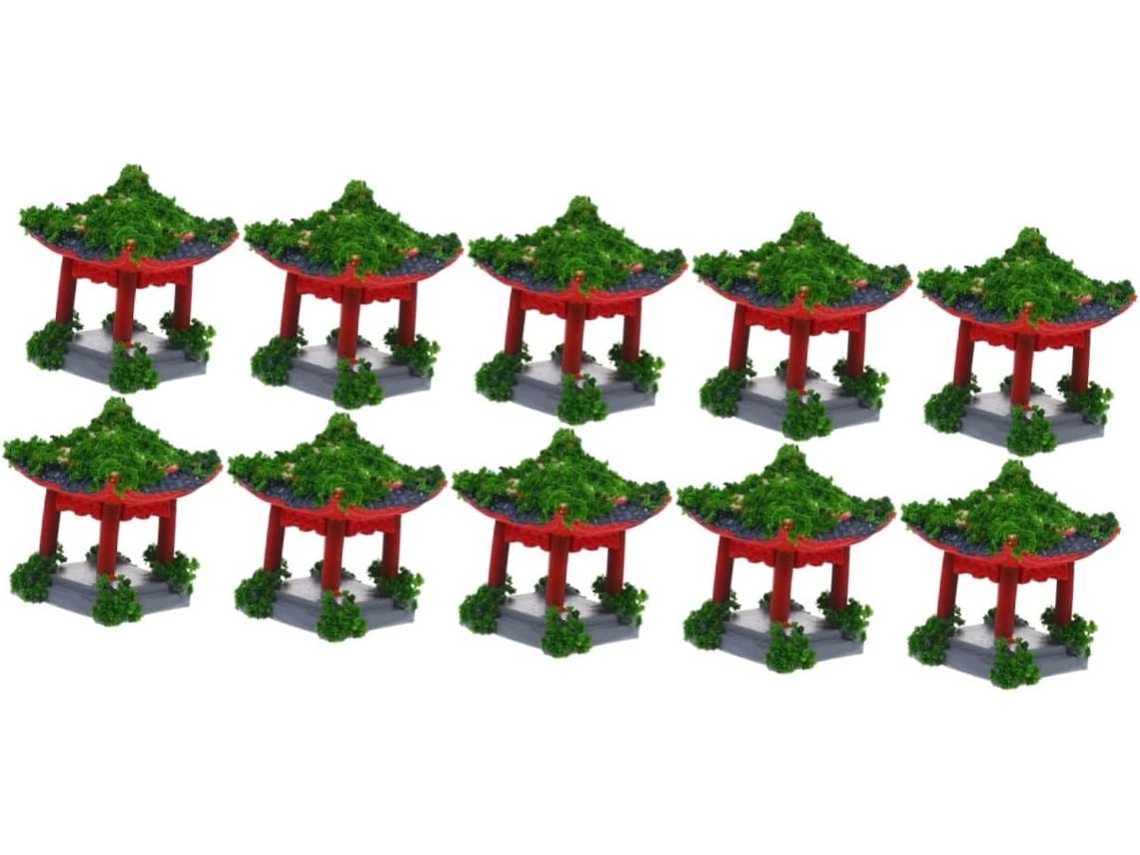 10 Piezas De Accesorios Para Mini Casas Modelo De Pabellón De Decoración De Micro Paisajes