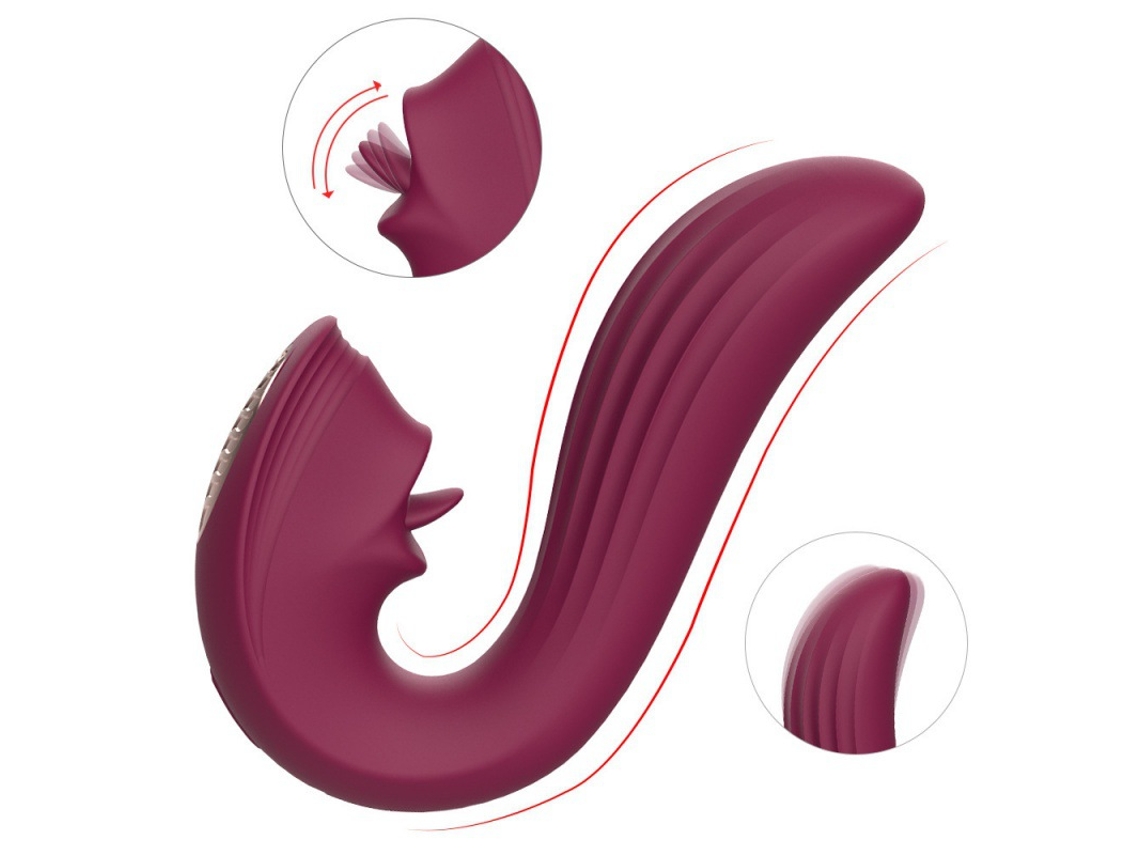 Vibrador Para Lamer La Lengua Recargable Por Usb Con 9 Modos De Vibracin Para Mujeres (rojo) Yizhood