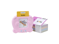 2026-lector De Tarjetas Inteligente Con 224 Contenidos En Inglés Máquina De Aprendizaje De Palabras Para Bebés Educación Temprana Rosa