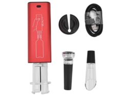 Abridor de vino eléctrico automático con cuchilla de aluminio, carga USB, color rojo, para fiestas, restaurantes y otros.