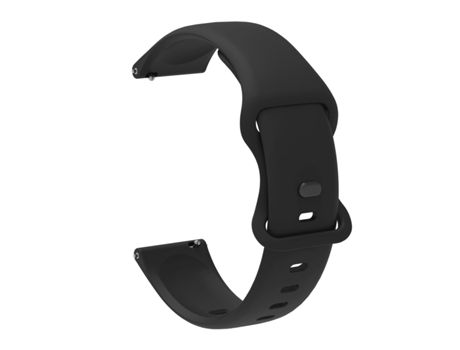 Correa de reloj de silicona con perforación de hebilla interior universal de 22 mm para Apex 46 mm / Apex Pro / Ticwatch Pro 3 (negro)