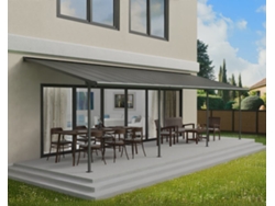 CANOPIA Capri Pérgola Cubierta para Terraza de Aluminio 3X9,2 m Gris