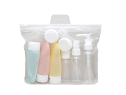 Botellas de viaje para artículos de aseo, atomizadores herméticos, envases portátiles para champú, acondicionador, loción y gel de ducha.