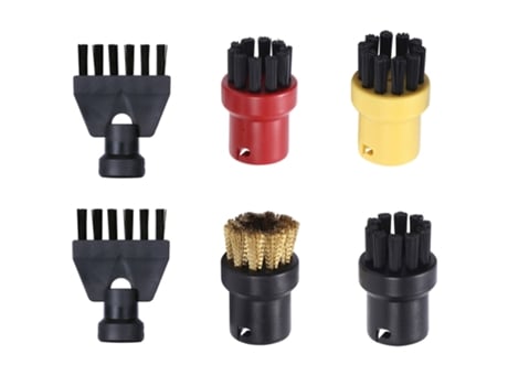 Cepillo de limpieza redondo o plano para Karcher Sc1 Sc2 Sc3 Sc4, adaptador de accesorio para Limpiador de vapor, cepillo de limpieza del hogar