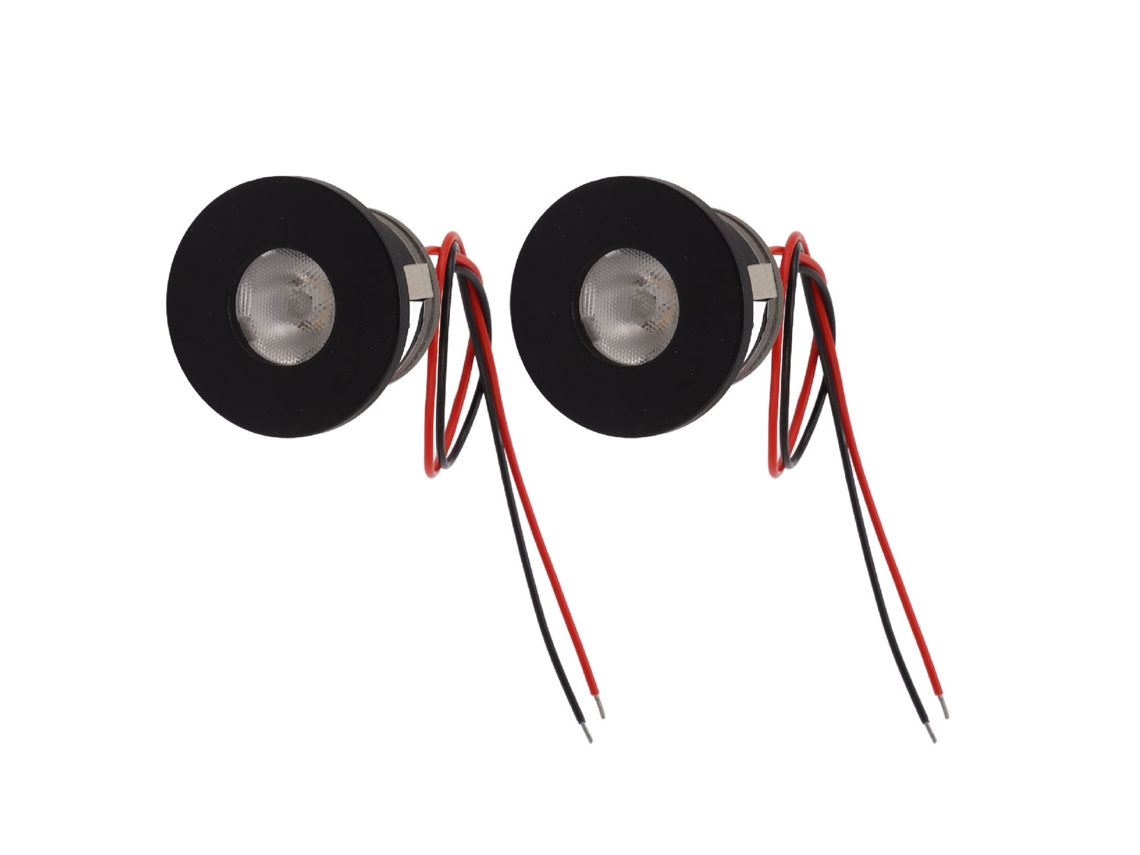 2026-2pcs Foco Led Mini Empotrado 1w 80lm 15 Grados Para Mostradores De Joyería 12vdc