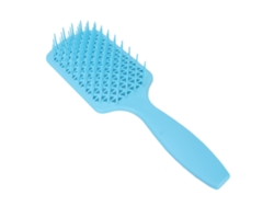 Peine Desenredador De Pelo Ancho Con Masaje De Cuero Cabelludo Forma Cuadrada Hueca Para Peluquería Azul