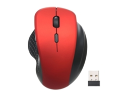 Ratón Vertical Óptico Inalámbrico 2.4g 6 Teclas Ergonómico Con Velocidad Ajustable Para Pc Portátil Rojo