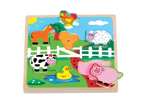 Puzzle NEW CLASSIC TOYS 30526 Puzle de figuras 6 pieza(s) Granja
