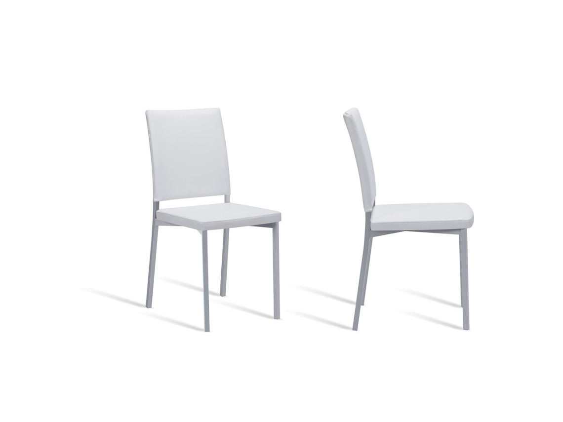 Silla de Cocina PORTUS Canela (80x40x46 cm - Polipiel - Blanco - 2 Un)