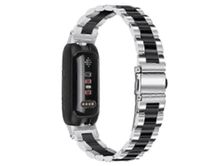 Pulseira De Substituição Para Smartwatch Fitbit Inspire 3, Em Aço Inoxidável Com 3 Contas.