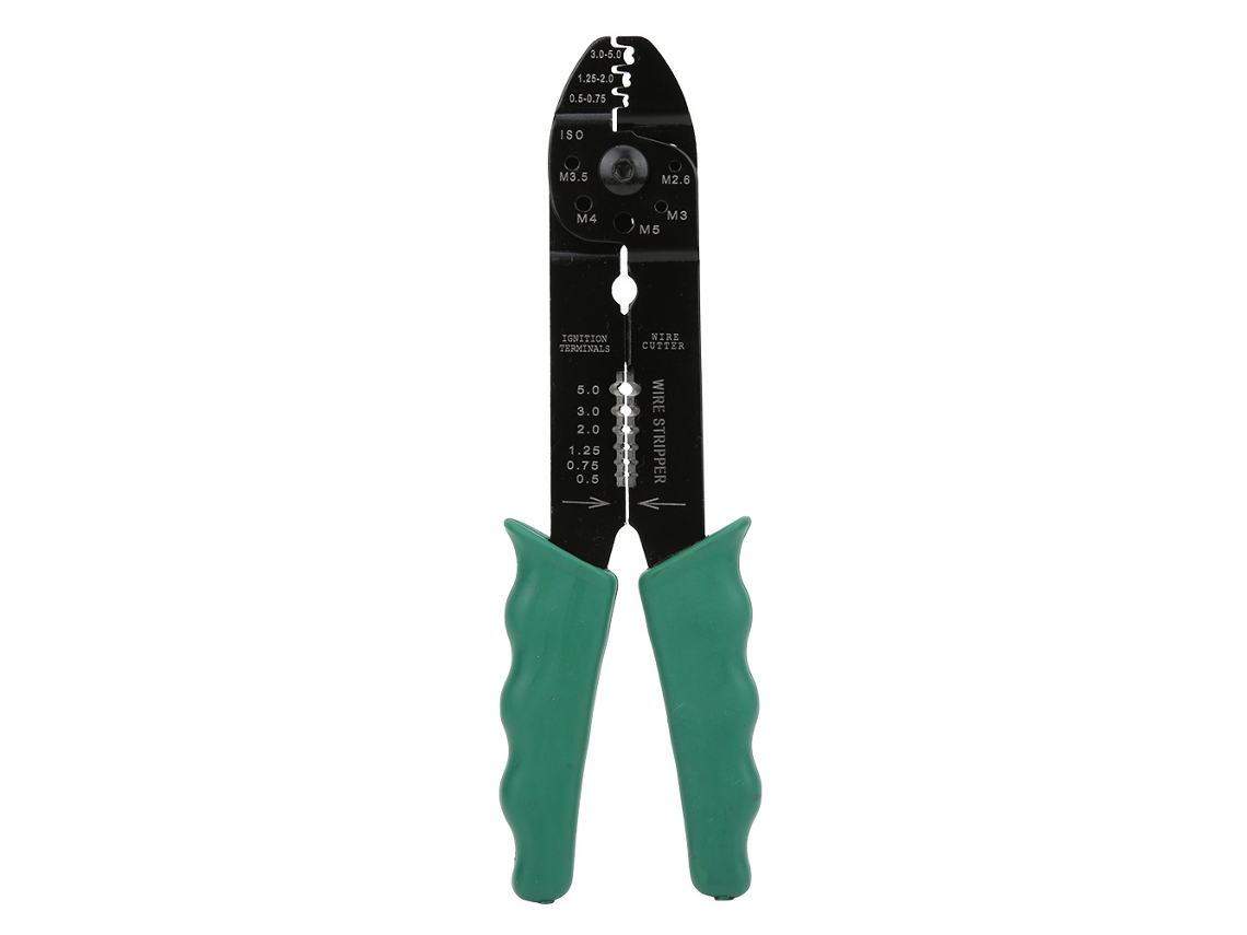 Cortadora Y Crimpadora Eléctrica De Alambre De Acero Aleado Ws2203 Para Cables De 0,5 A 5,0 Mm², Color Verde.