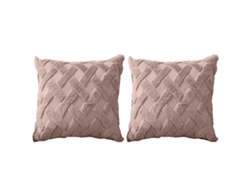 Juego De 2 Fundas De Almohada De Felpa Bohemia Lisas, 45,7 X 45,7 Cm