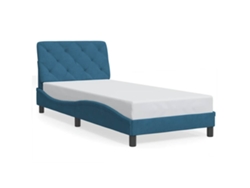 Maison Exclusive - Estructura De Cama Sin Colchón Terciopelo Azul 90x200 Cm