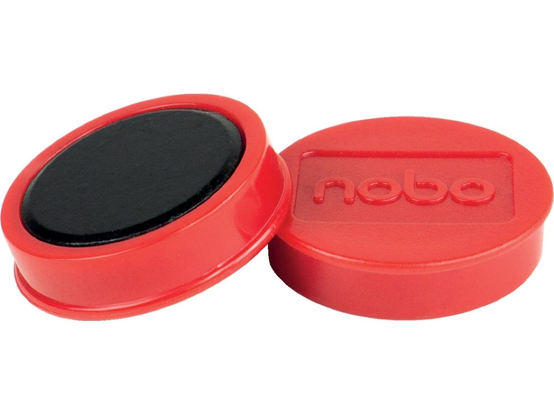 Pack 10 Imanes NOBO 38 mm (Rojo)