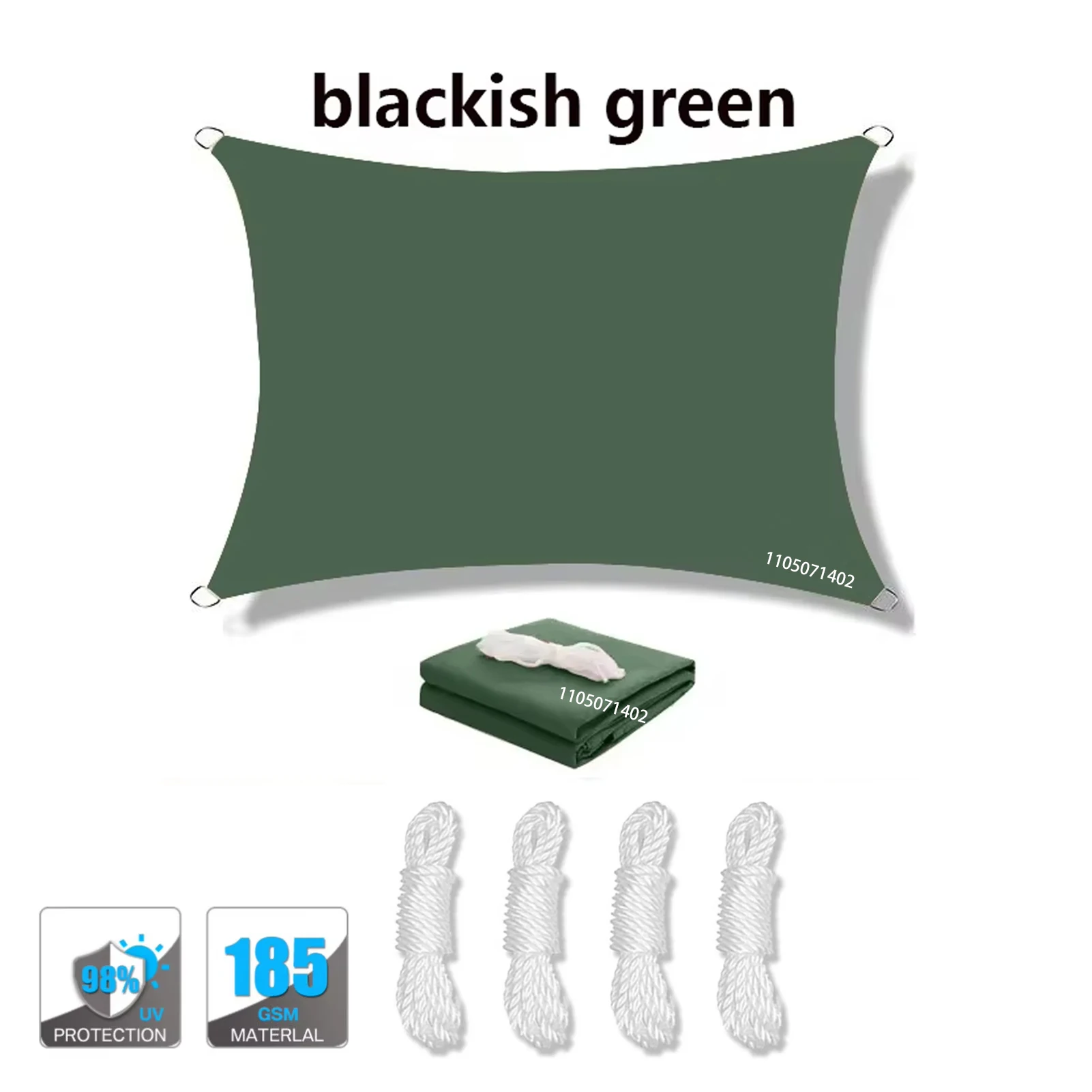 (verde Oscuro, 200x300cm) Toldo Impermeable, Resistente A Los Rayos Uv, Apto Para Patios, Jardines, Terrazas, Etc., Con Anillas En D.