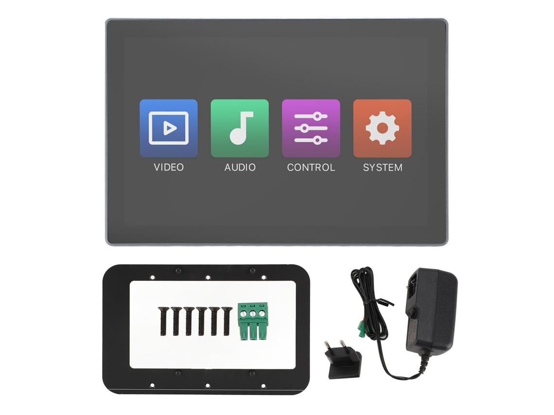 Panel de control inteligente para el hogar de 10 pulgadas con Android 11, 4 GB, 32 GB, conexión Bluetooth inalámbrica, sistema de control audiovisual para el hogar.