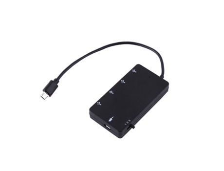 Adaptador de extensiíon Otg con Hub Micro Usb de 4 Portas e Cable de Cargando para Smartphones e Tablets