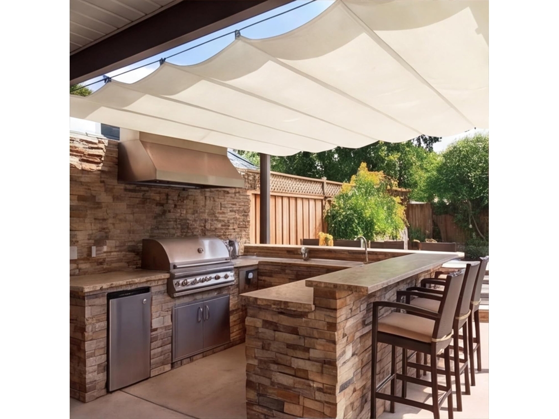 Vela De Sombra (105 X 190 Cm) Retráctil Wave Impermeable Poliéster , Resistente A La Intemperie