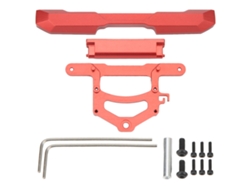 Kit de parachoques trasero de metal de aluminio para Axial SCX24 Ford Bronco 1/24 RC Crawler Rojo