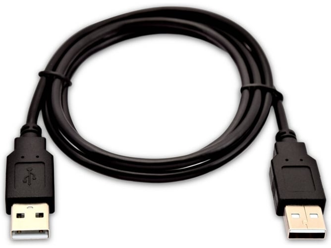 Cable USB V7 (USB - USB - 1 m - Negro)