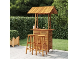 Conjunto de bar de jardín de 3 piezas en madera maciza de acacia DKD Home Decor