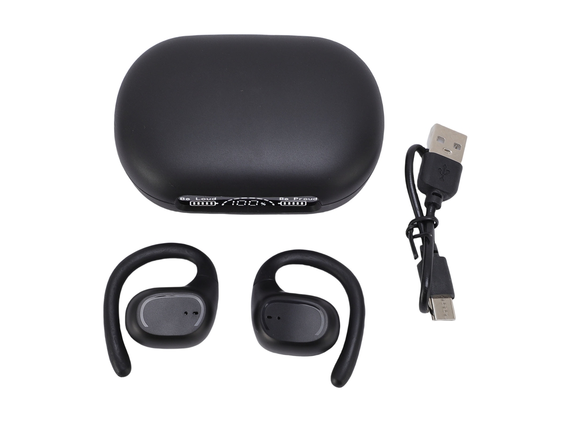 Fones Bluetooth EOOCOO (abertos, display digital, sobre a orelha)